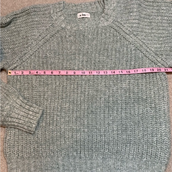In Loom Anthropologie Mint Green Crew Neck Wool Blend Sweater Women Small Medium - Picture 5 of 7